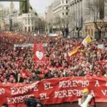 Manifestación multitudinaria en Madrid contra el aborto libre